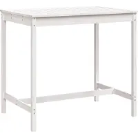 vidaXL Tuintafel 121x82,5x110 cm massief grenenhout wit