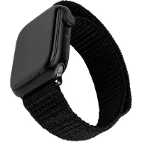 FIXED Nylon Sport Band voor Apple Watch 42/44/45/46mm – Verstelbaar – Ademend Nylon – Zwart