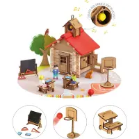 Jeujura The Village School - Construction Game - - 125 pieces