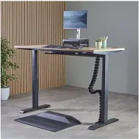 Fellowes - Cablespine - Kabelmanagement Slang voor Bureau – Kabelgoot Zit-Sta Bureau – Verstelbaar tot 130 cm – Kabelorganizer met Magneet & Voetplaat