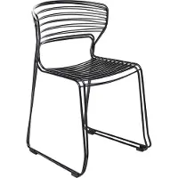 Beliani PISTOIA - Set van 2 tuinstoelen - Zwart - Staal
