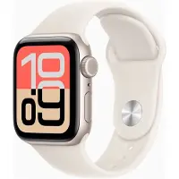 Apple Watch SE 3 GPS + Cellular 40 mm Starlight Aluminium Kast met Starlight Sportband - S/M