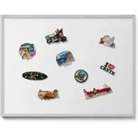 Tulup Magneetbord met Zilveren Frame - Wit Magneetbord in Stijlvolle Kleuren - 80 cm x 60 cm - Kleur wit - Magnetisch Wandbord - Magnetisch Bord Kindvriendelijk - Memobord Magnetisch