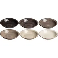Cookinglife Diepe borden / Pastaborden Delice Grijs ø 21 cm - 6 stuks