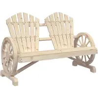 vidaXL Tuinstoel 2-zits Adirondack massief vurenhout