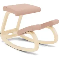 Varier Stokke Variable balans kniestoel Zalmroze/Naturel Tonal