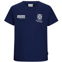 Retour Jeans T-shirt met backprint donkerblauw Jongens Katoen Ronde hals - maat 134/140