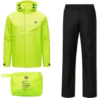 Infinity Goods Regenpak Nikki - Dames & Heren - Maat XXXL - Waterdicht & Ademend - Reflecterend - Fluo Geel