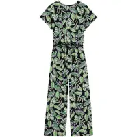 We fashion jumpsuit groen Meisjes Katoen Ronde hals All over print - maat 152