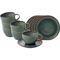 Like. by Villeroy & Boch Kaffeetassen mit Untertassen Crafted 170 ml Set van 12