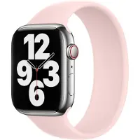 Apple Siliconen solobandje voor de Watch | 38/40/41/42 mm - Maat 8 - Chalk Pink
