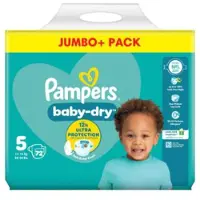 Pampers 2x Baby Dry Luiers Maat 5 (11-16 Kg) 72 Stuks