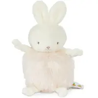 Bunnies By The Bay Roly Poly Blossom Knuffel - Knuffeldier - Geborduurde details - Konijn - 13 cm - Roze