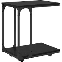 vidaXL Bijzettafel Zwart Eiken 50 x 35 x 55.5 cm Bewerkt hout