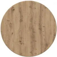 vidaXL Tafelblad Ø 70 x 1,5 cm Rond Bewerkt hout Artisanaal eiken