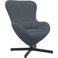 vidaXL Eivormige stoel Donkergrijs 63 x 73 x 90 cm Fluweel