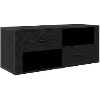 vidaXL TV Kast 100 x 35 x 40 cm Zwart Eiken Bewerkt hout