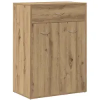 vidaXL Schoenenkast 60x35x84 cm bewerkt hout artisanaal eikenkleur