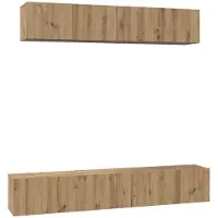 vidaXL Tv-meubelset 5 st Artisan Eiken Bewerkt hout
