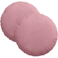 vidaXL Zitkussens 2 st Fluweel Roze Ø30 x 13 cm