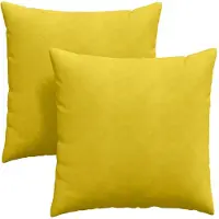 vidaXL Zitkussens 2 st Corduroy stof Geel 60 x 60 cm