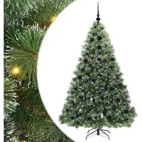 vidaXL Kunstkerstboom met 300 LED met standaard Groen 180 cm PE en PVC