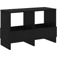 vidaXL Tijdschriftenrek Zwart Eiken 68,5 x 30 x 45 cm