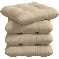 vidaXL Zitkussens 4 st Microvezel Stof Crèmekleurig 40 x 40 cm