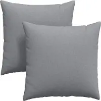 vidaXL Zitkussens 2 st Stof Lichtgrijs 60 x 60 cm