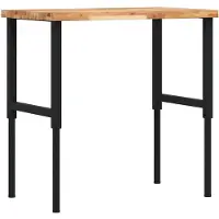 vidaXL Werkbank rechthoekig 100x60x(73-99,5) cm massief acaciahout