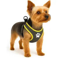 Flamingo Harnas hond – honden tuigje – harnas hond anti trek – hondentuigjes – hondentuig anti trek – Step&Go Tasha – grijs – maat XS – A:45cm B:45-50cm x 12mm x 5mm