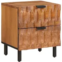 vidaXL Nachtkastje met lade Bruin 40 x 33 x 46 cm Massief Mango Hout