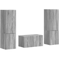 vidaXL Tv-meubelset 5 st Grijs Sonoma Bewerkt hout
