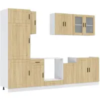 vidaXL 8-delige Keukenkastenset Porto bewerkt hout sonoma eikenkleur