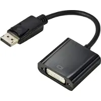 Renkforce RF-5771774 DisplayPort / DVI Adapter [1x DisplayPort stekker - 1x DVI-bus 24+5-polig] Zwart PVC-mantel 15 cm