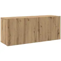 vidaXL Tv-meubel wandgemonteerd 100x30x41 cm artisanaal eikenkleurig