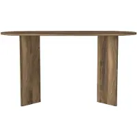 Vente-unique Sidetable-bureau - Kleur: donkere houteffect - TOPANIA