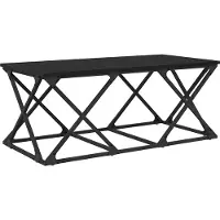 vidaXL Salontafel Zwart Eiken 100 x 49 x 40 cm Bewerkt hout