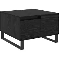 vidaXL Salontafel Zwart Eiken 55 x 55 x 36,5 cm Bewerkt hout