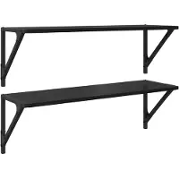 vidaXL Wandplanken Muurmontage 2 pcs Zwart Eiken 80 x 25 x 25,5 cm