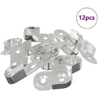 vidaXL Kledingroedeinde 12 pcs Wit Zink 40 x 18 x 10 mm IJzer
