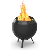 Höfats Vuurschaal Moon 45 All Black With Low Stand