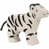 Goki Wildernis - Tijger Klein - 9X2X8Cm - Houten Figuur - Handgemaakt