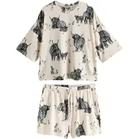 Next Korte pyjama beige / zwart