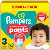 Pampers Premium Protection Luierbroekjes Maat 3 (6-11 Kg) 64 Stuks