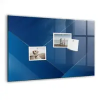 Tulup Whitebord - Decoratieve abstractie - 60 x 40 cm - Marine Memo Bord - Gratis 5 Sterke Magneten + Whiteboard Marker & Wisser - Minimalistisch Prikbord - Magnetisch Bord - Notitiebord Werkplek