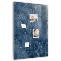 Tulup Whitebord - Decoratief marmer - 70 x 100 cm - Marine Magneetbord Muur - Gratis 5 Sterke Magneten + Whiteboard Marker & Wisser - Moderne Wanddecoratie - Magneetbord Keuken - Notitiebord Werkplek