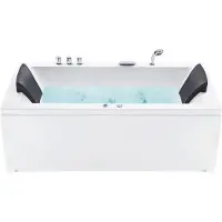 Beliani VARADERO - Whirlpool - Wit - Rechterzijde - 90 x 183 cm - Acryl