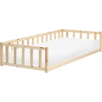 Beliani AURIBEAU - Kinderbed - Lichtbruin - 90 x 200 cm - Dennenhout