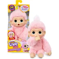 Little Live Pets Plush toy - - My Mini Baby Monkey - Pink - Ages 4+